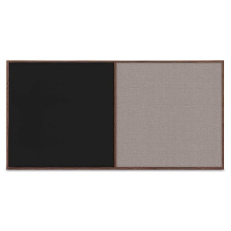United Visual Products Enclosed Corkboard, 3 Door, 96"x48", 4" Fra UV3406-SATIN-RUBBER